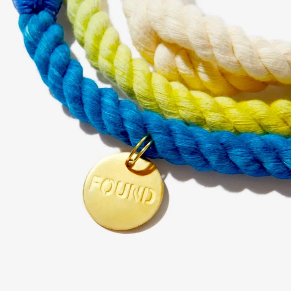 Hand-dyed Rope Leash in Blue Ombré (discontinued color)